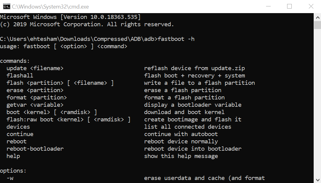 Famous fastboot commands list you should know 2021
